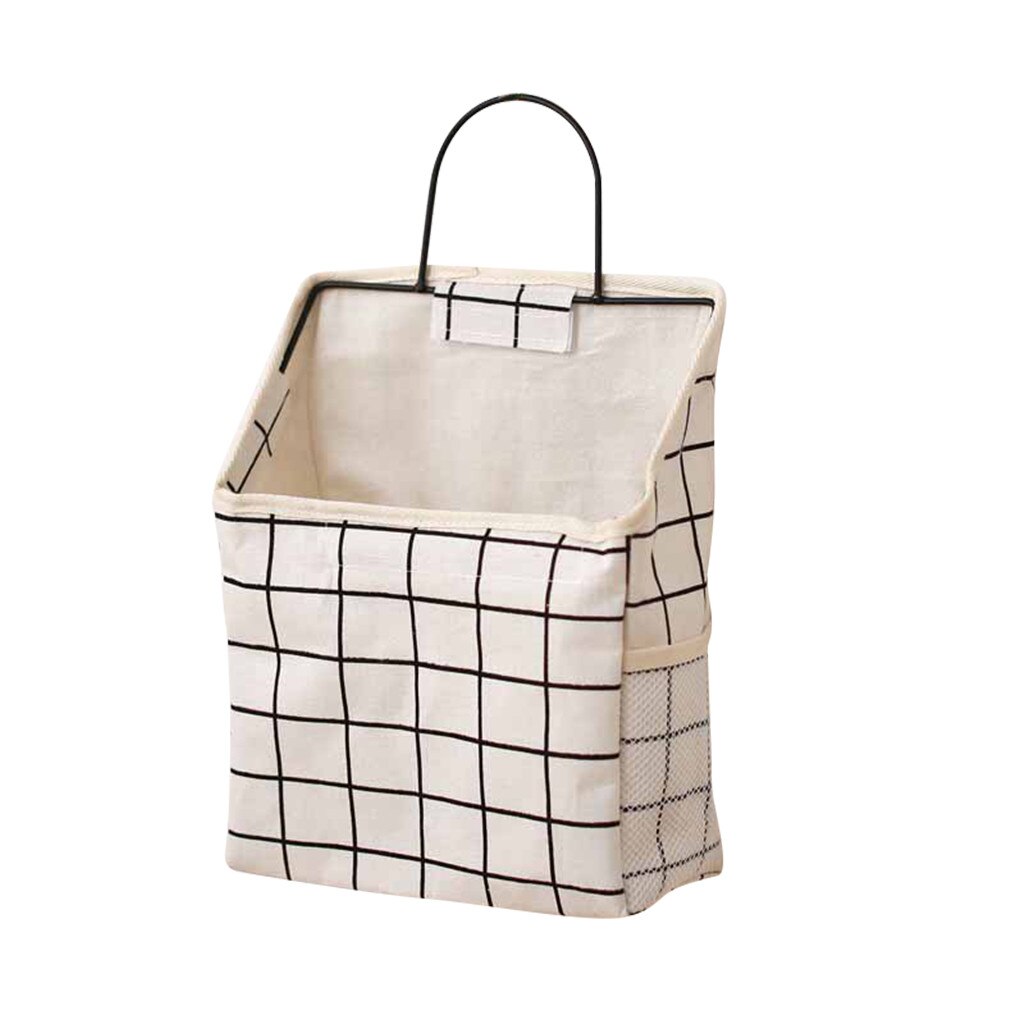 Wall-mounted Storage Bag Book Magazine Mobile Phone Holder Storage Bag With Hook Pocket Storage Bags Containers Closet Organizer: 5