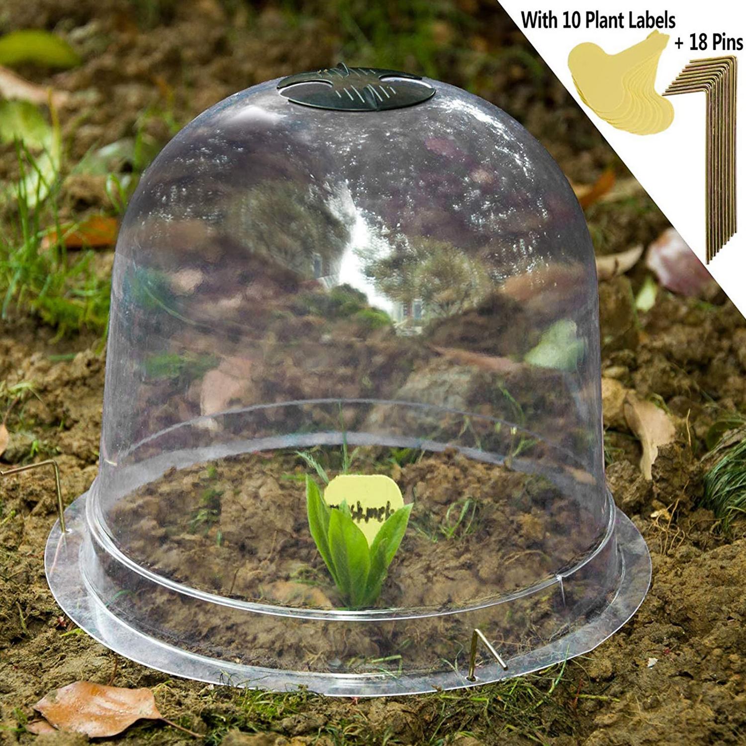 Tuin Cloche Plant Bell Cover Anti-Freeze Bell Jar Nail Plastic Mini Kas Voor Vorst Freeze Koude Plant Bescherming grow Box