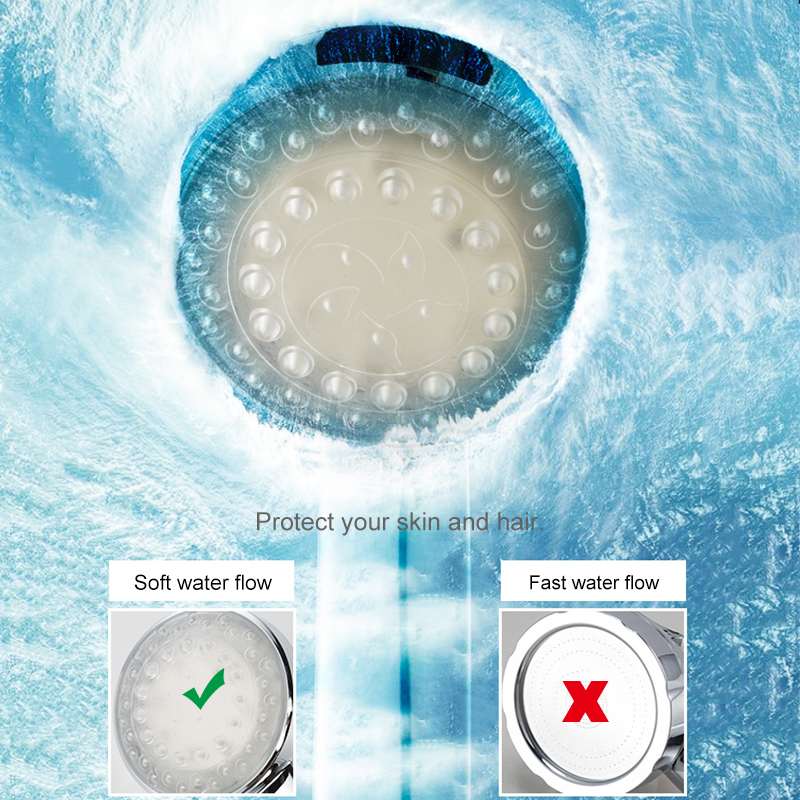 Led Douchekop 7 Kleur Veranderende Verstelbare Douchekop Handheld Waterval Badkamer Douchekop Met 1.5M Slang & Base