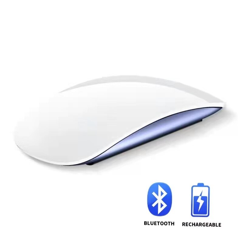 Wiederaufladbare Bluetooth Maus Drahtlose Maus Bogen berühren Magie Maus Ergonomische Ultra Dünne Optische Maus Für iPhone Macbook: Violett