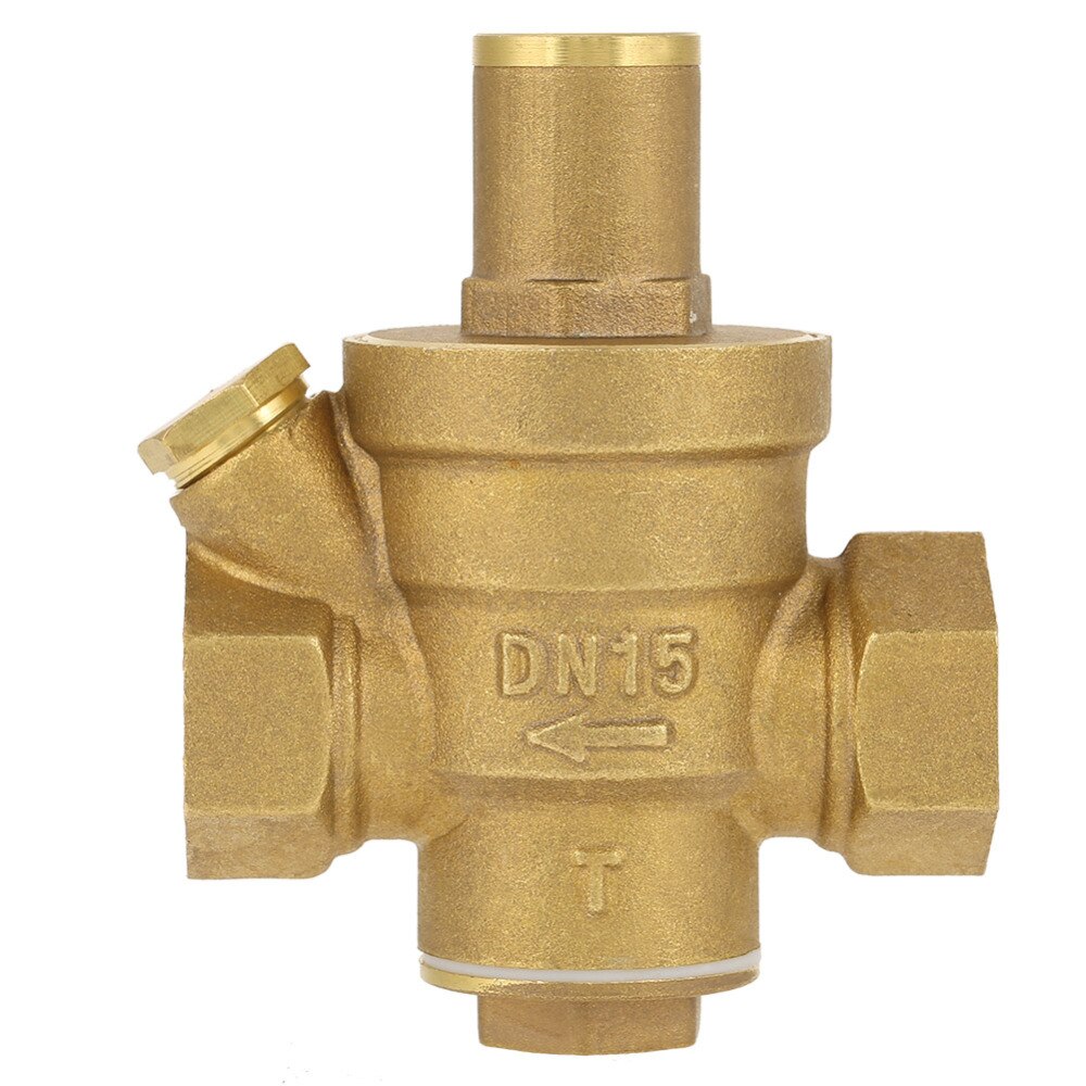 DN15 1/2" Reducing Regulator Valve Brass Water Pressure Reducing Regulator Valve Adjustable Thread Water Pressure Reducing Valve