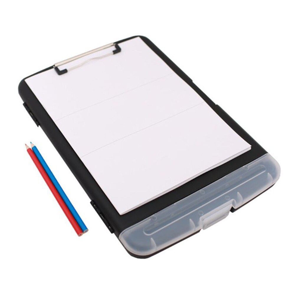 1Pcs Clipboard Storage Box Outdoor Waterproof Paper Storage Classic Multifunctional Plastic Clipboard Box Case Pen Holder