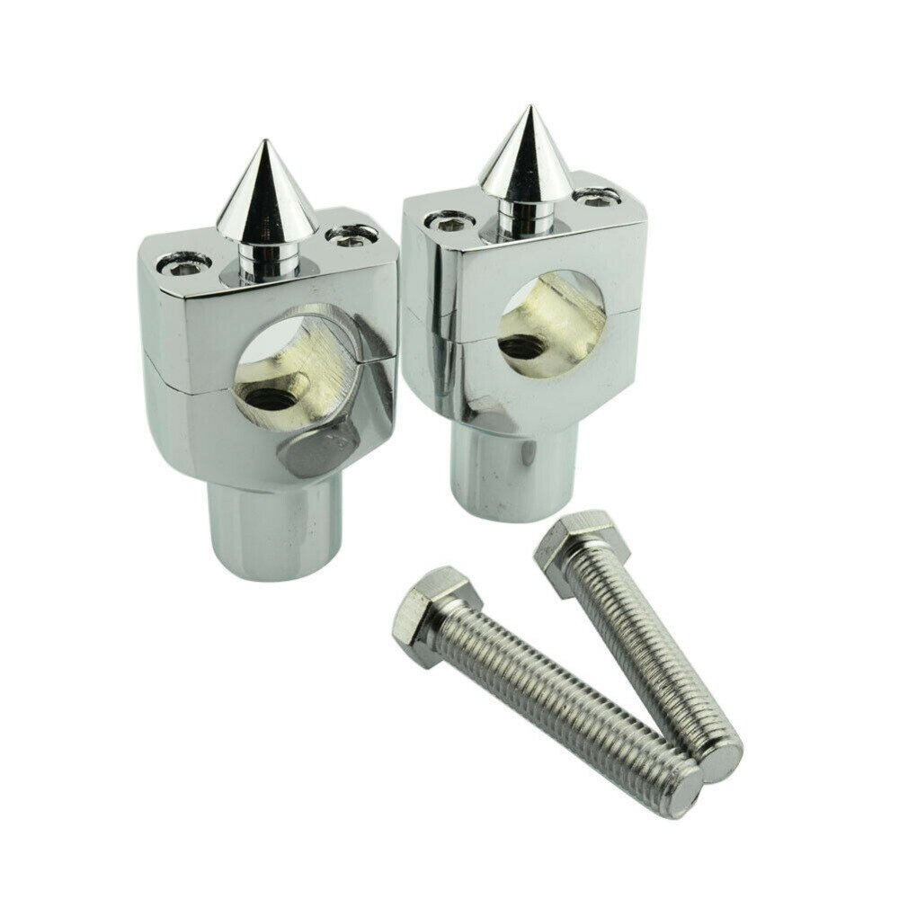Custom Handlebar Risers Universal Black Chrome Motorcycle HandleBar Risers... – Grandado
