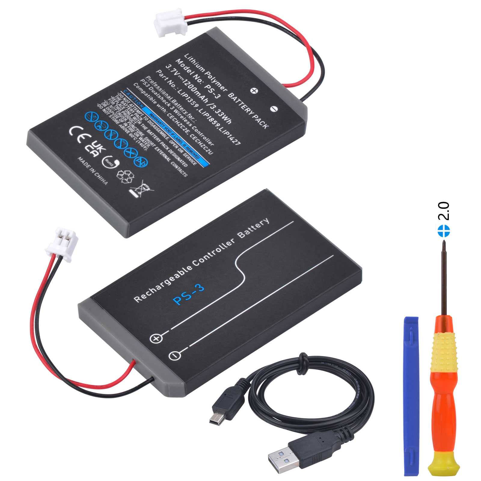 Batterie de contrôleur Batmax PS3 LIP1359 LIP1859 LIP1427 batterie PS3 pour Sony Playstation 3 Dualshock 3 PS3 contrôleur Bluetooth
