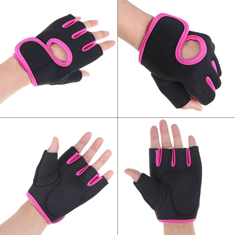 1 paar Multi-kleuren Vrouwen Mannen Fitness Oefening Workout Fitness Gym Sport Handschoenen Gym Training Wandelen Handschoenen