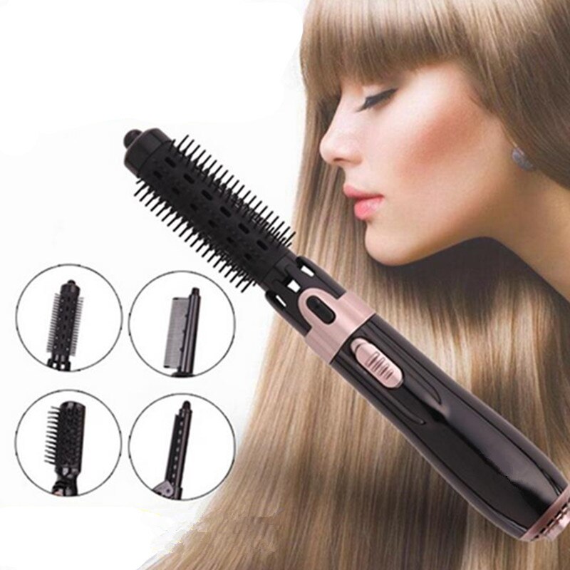 Multifunctional 4 in 1 Electric Hair Dryer Brush Hair Straightener Curler Brush Negative Ion Air Comb Hair Styler Tools 40#