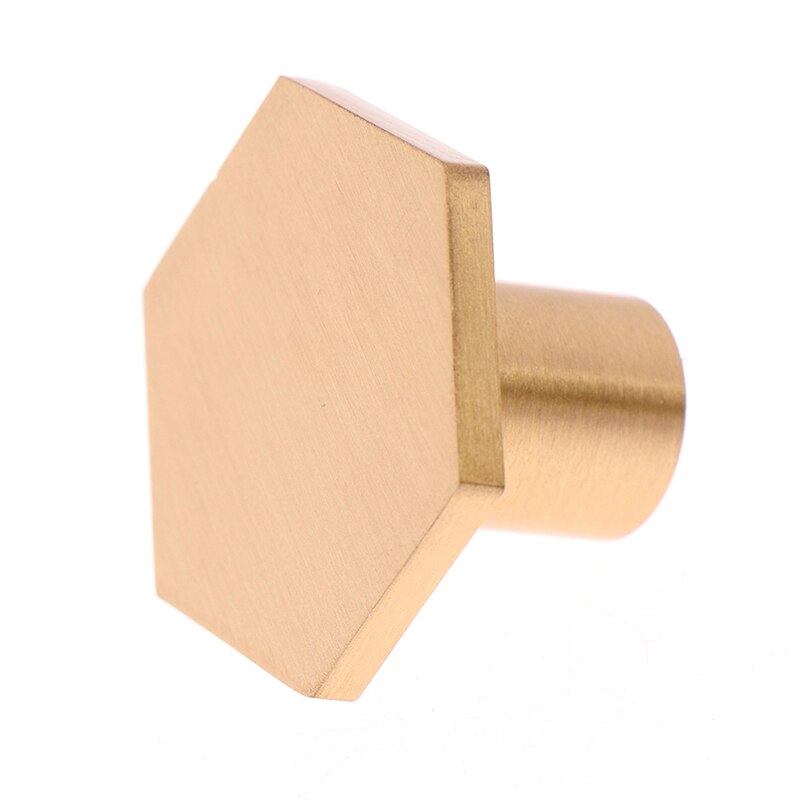 1 Stuks Gold Brass Hexagon Knoppen Kabinet Deurklink Dresser Lade Trekt Home Keuken Meubels Hardware Knoppen Kast