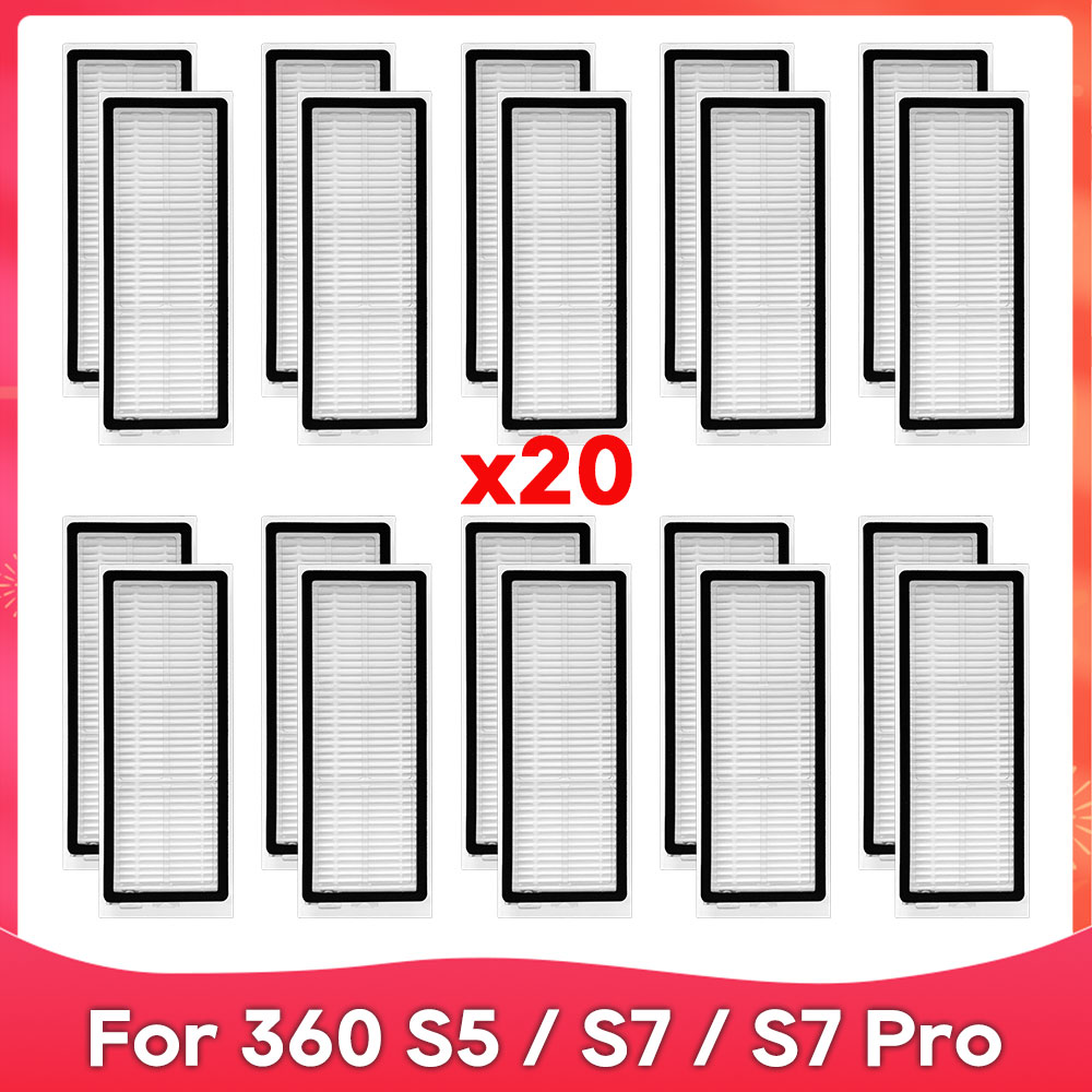 Fit for 360 S5 / S7 / S7 Pro Robot Vacuum Cleaner Spare Parts Roller Side Brush Hepa Filter Water Tank Filter Mop Cloths Rag: Blue
