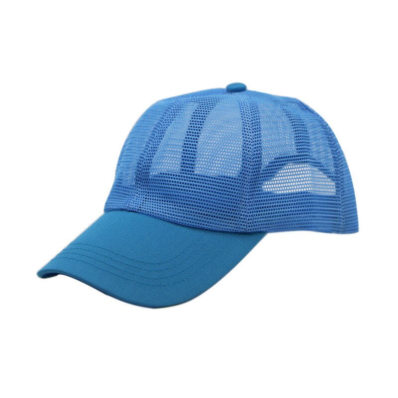 Spring and Summer Fresh Candy Color Baseball Net Cap Multicolor: wathet