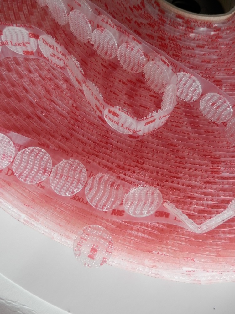15mm circle die cut 3M Dual Lock SJ3560 Clear Reclosable Fastener adhesive tape, Type 250, 30pcs/lot