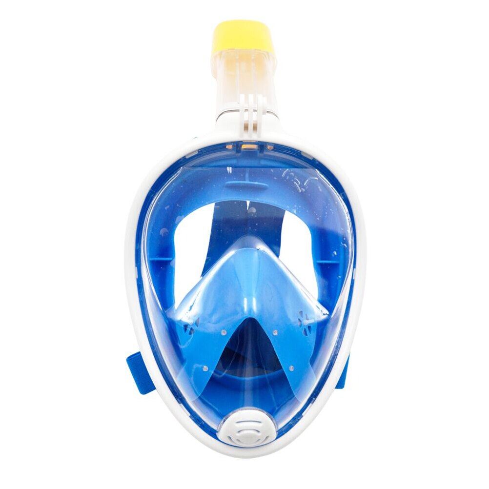 All Dry Silicone Snorkeling Suit Anti-Fog Diving Mask Full Face Snorkel Equipment Mask Waterproof Swimming Diving Mask: Blue / L/XL