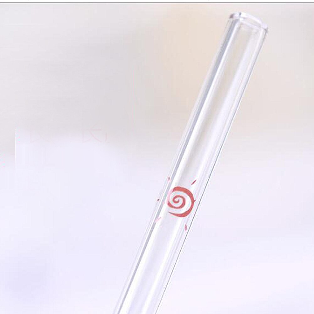 Glass Water Drinking Straws for Birthday Party Reusable Heat Resistant Environmental Printed Drink Straw Kitchen Bar Accessories: deep red