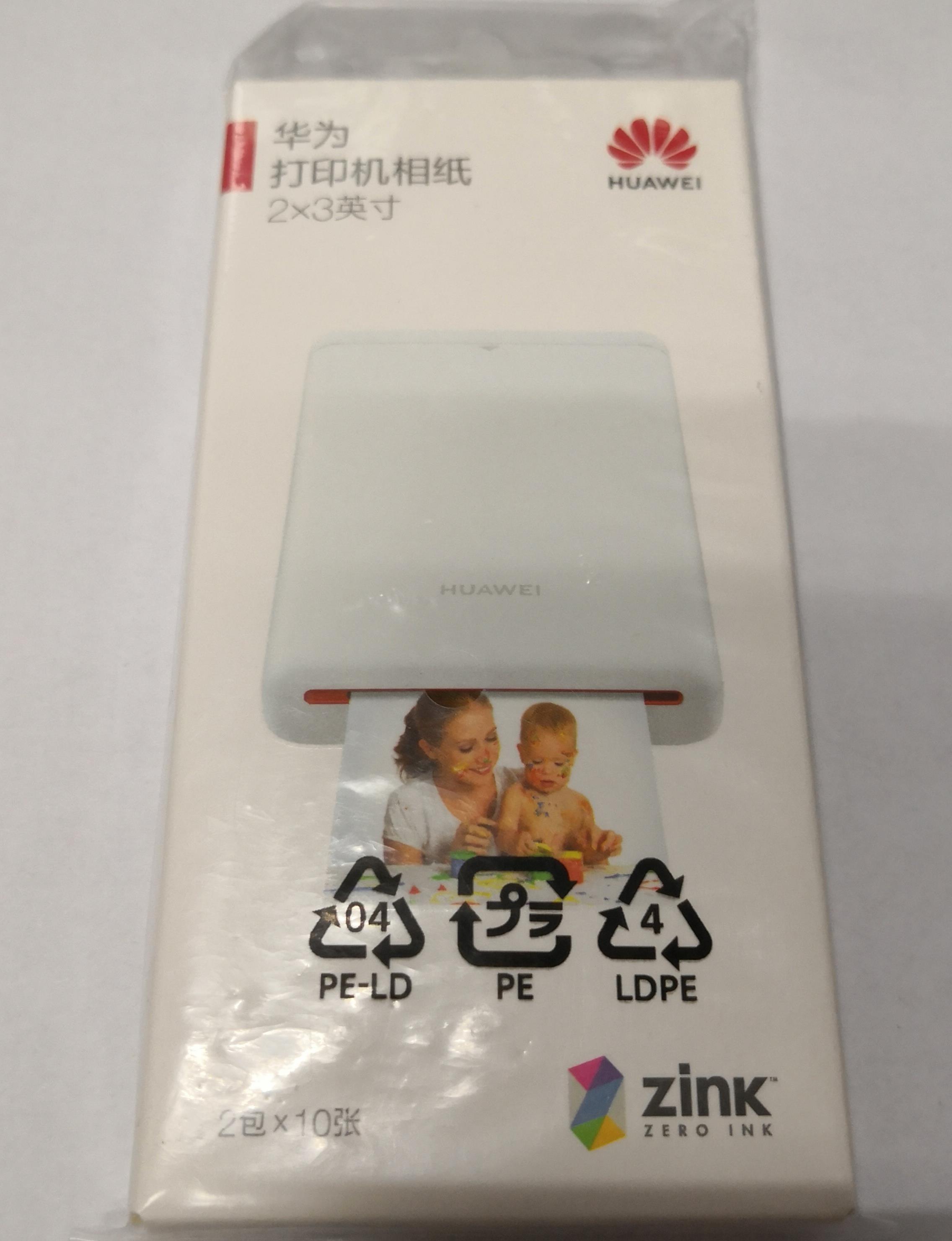 Original authentic guaranteed photo paper Zink 2 * 3 inch photo pocket paper suitable for Huawei photo printer CV80 DIY printing