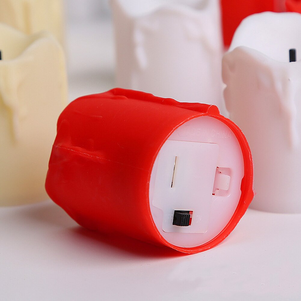LED Candle Lights, Flameless Candle Lamp Battery Operated Tea Light Simulation Flame Plastic Flickering Tears Candle Light