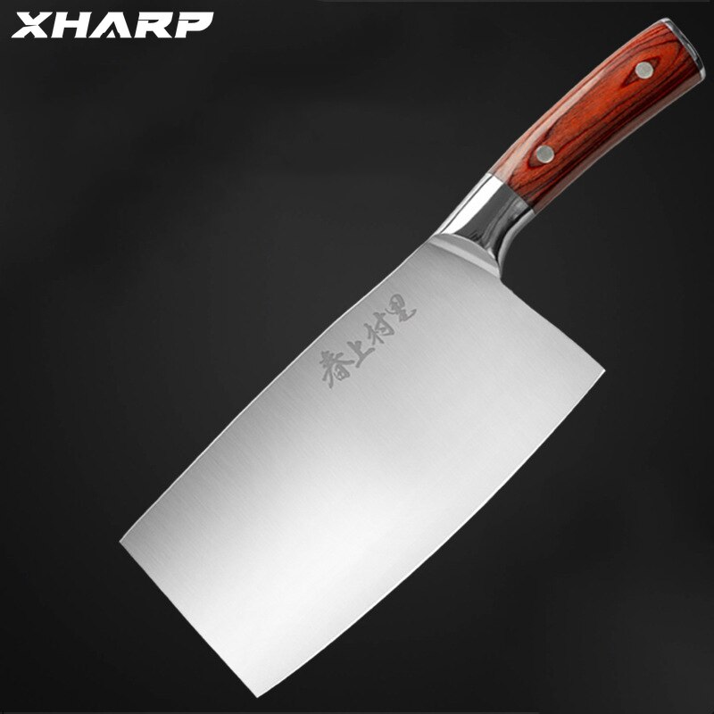 Chef Kitchen Knife Razor 4Cr13 Stainless Steel Chinese Slicing Knife Color Wood Handle Chef Knives Cooking Meat Cleaver Slicer