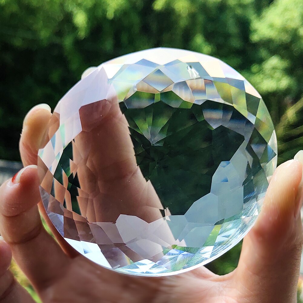 75MM Klar Ausgezeichnete facettiert Kristall Prismen Kronleuchter Teile Anhänger Sonne Fänger Hängenden Tropfen Handwerk Zubehör Wohnkultur