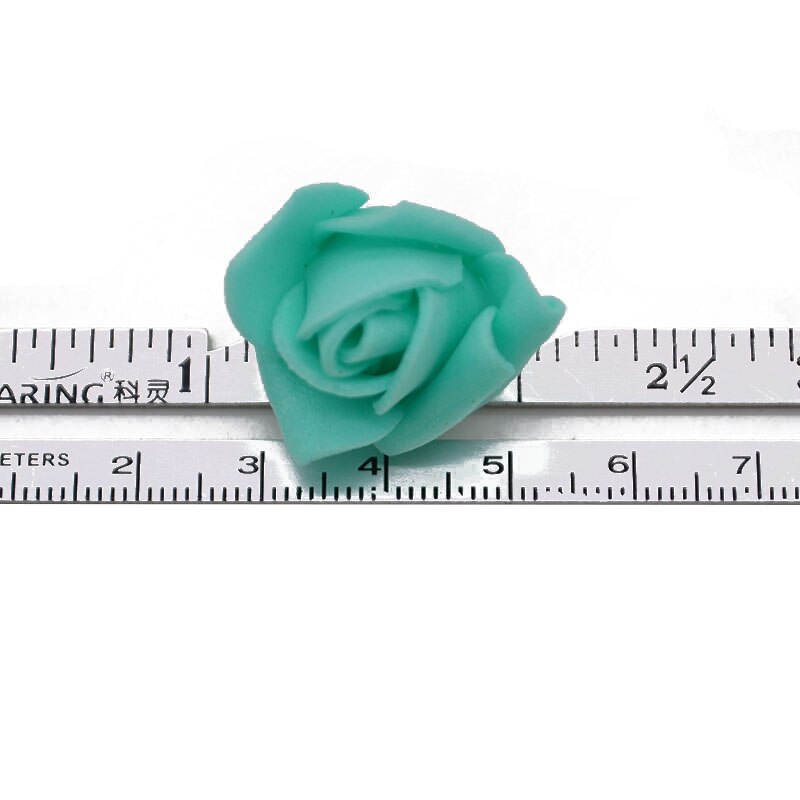 100Pcs/lot 2cm Mini Foam Rose Artificial Flower Heads DIY Craft Decorative Wreath Christmas Wedding Gif Box Decoration