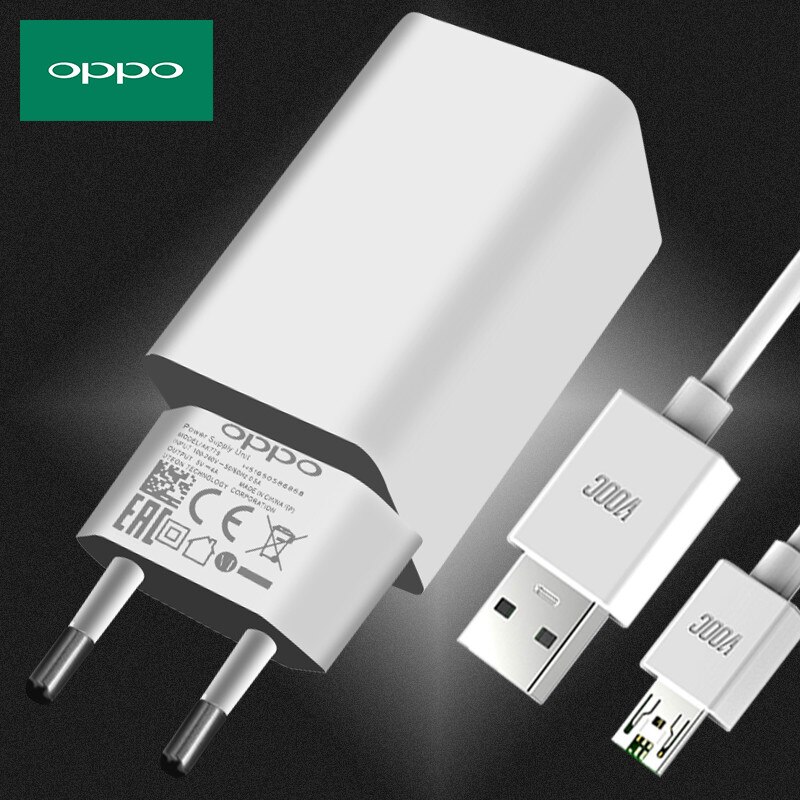 VOOC Flash Fast Charging Micro usb / Type-c Cable Original 5V 4A Fast Charging for OPPO R11 R11s R9s R7s R15 A5s A3s R17 k5: EU Wall Micro Cable