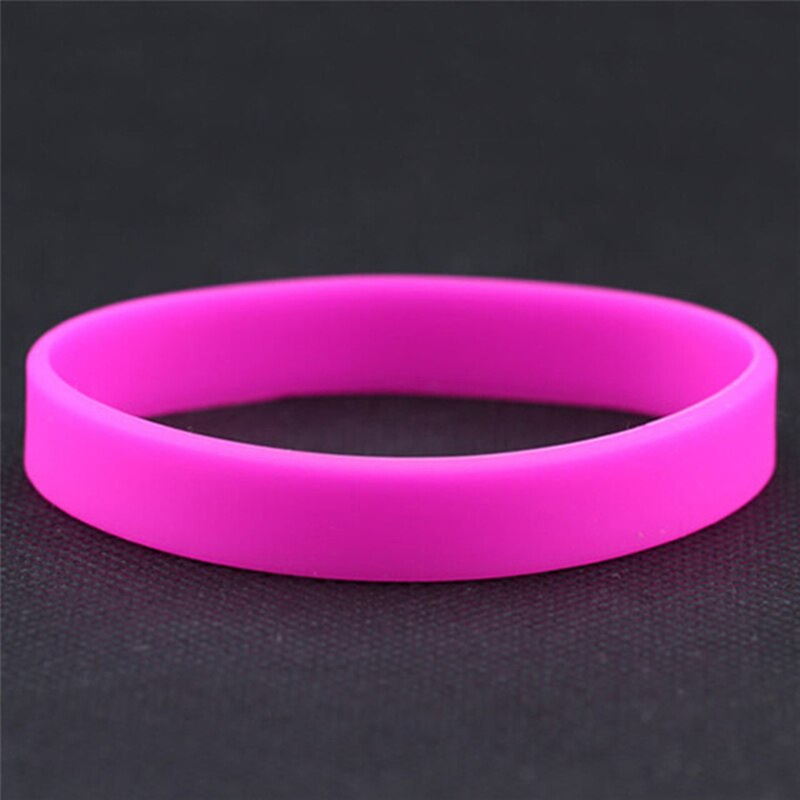 Silicone Rubber Wristband Flexible Wrist Band Cuff Bracelet Sports Casual Bangle For Women Men 12 Colors Bracelet