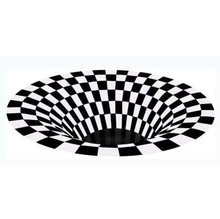 3d vortex illusion tæppe tæppe tapis indtryk tæppe gulv pad indtryk print bundløs hulmåtte tæppe værelse dekoration: 40 x 40cm