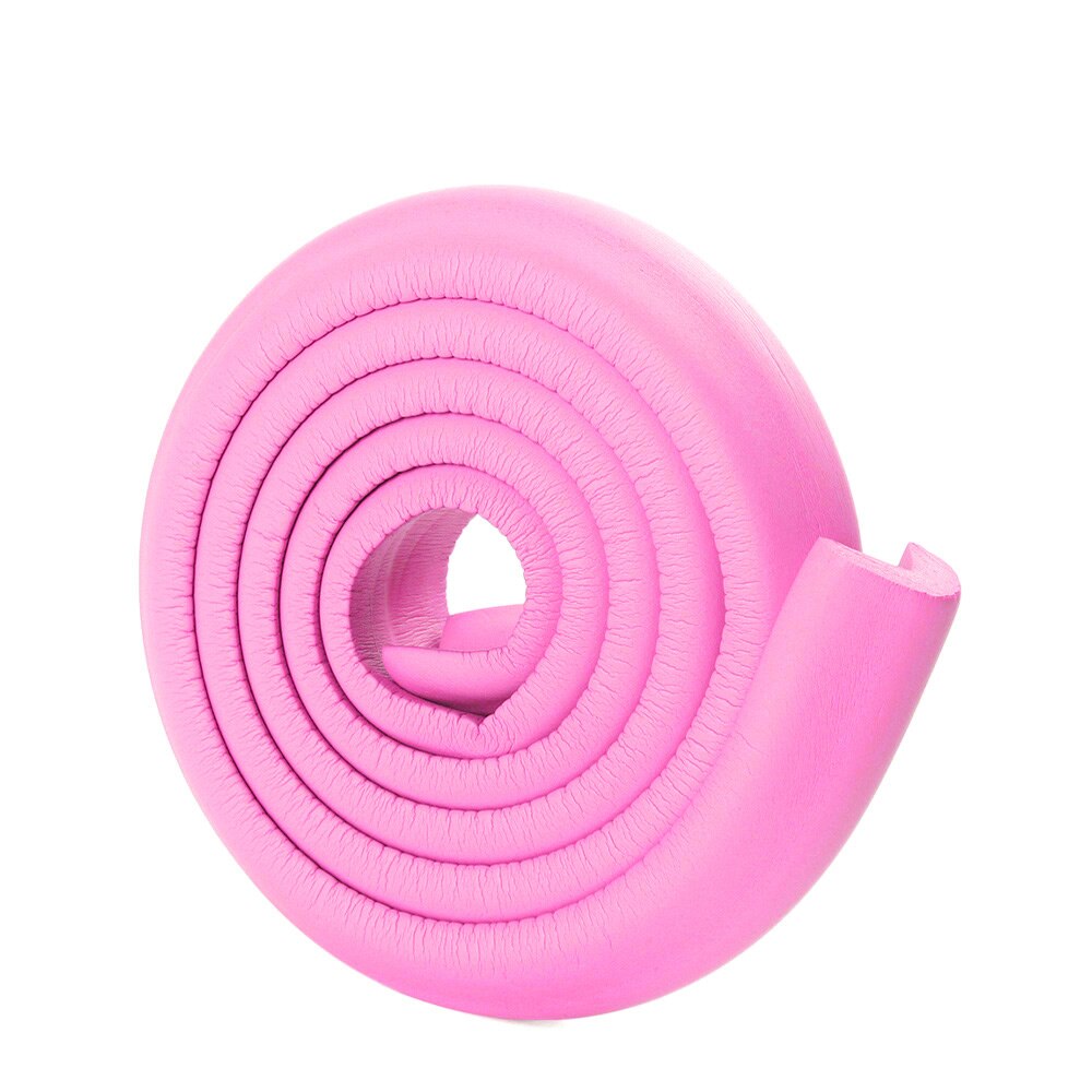 1 Set 2M Kinderen Beschermen Botsing Tafel Guard Strip Baby Veiligheid Glas Edge Corner Schuim Bumper Met Tape Tafel edge Guard Strip: Rose Red
