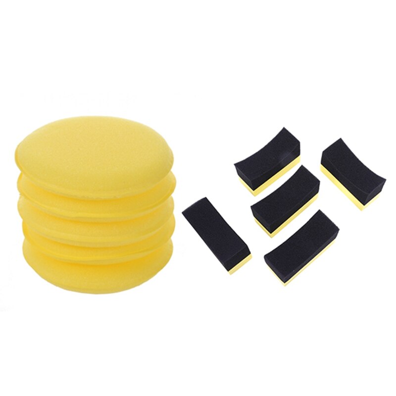 Kit De 6 éponges Applicatrices Pour Brillant Pneus - Nettoyage Facile, Application Précise, Fini Parfait Pour Jantes Et Pneus