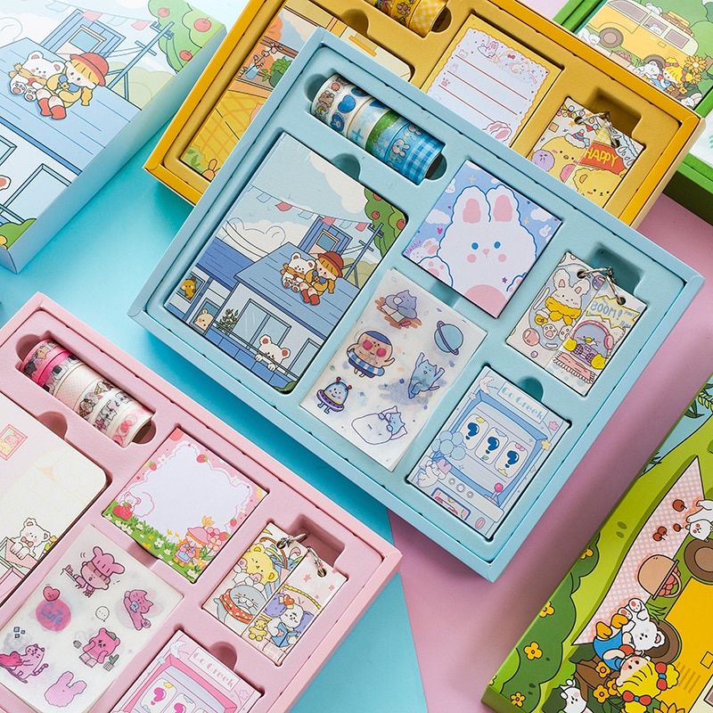 planner sets notebook Tool Materials Full Set Of Book Set Japanese Style Tn Color Page Checker Girl Set Stationary Set