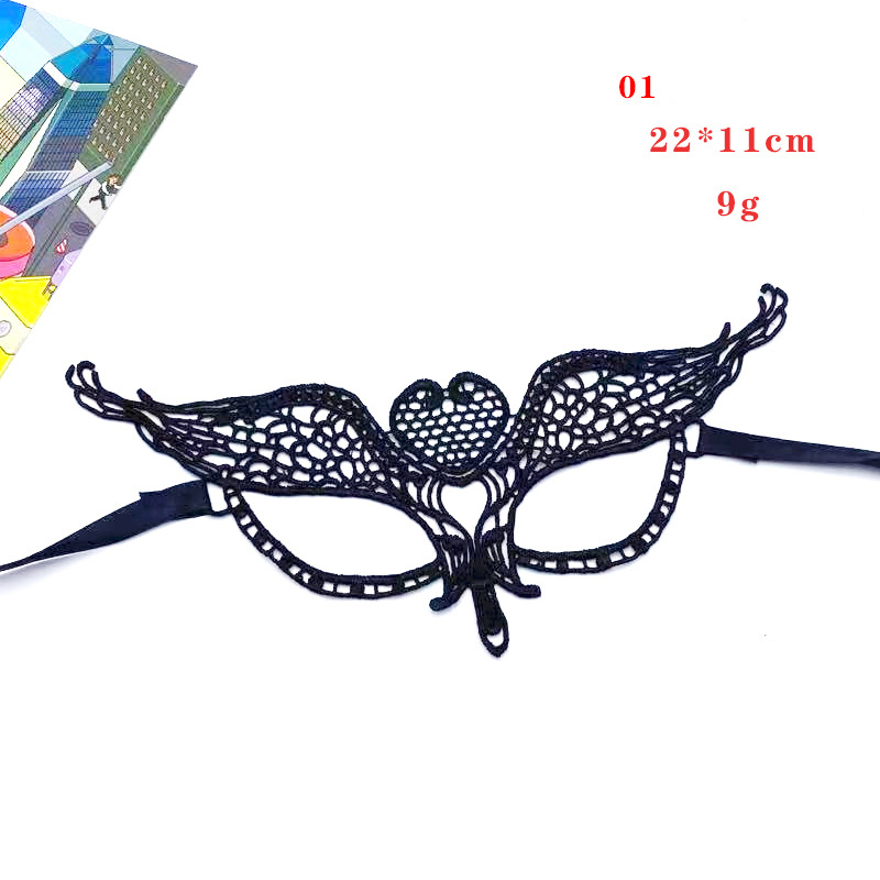 Women Gothic Lace Mask Cosplay Halloween Party Carnival Sexy Lady Costumes Half Face Animal Role Playing Masques For Girls