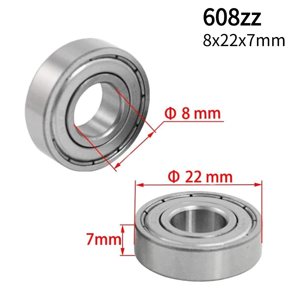 Rodamientos de bolas de piezas, pieza de acero al carbono con ranura profunda para monopatín, 10-100, 608zz, 623zz, 625zz, 626zz, 685zz, 688zz, 607zz: Marrón / 50 Unids