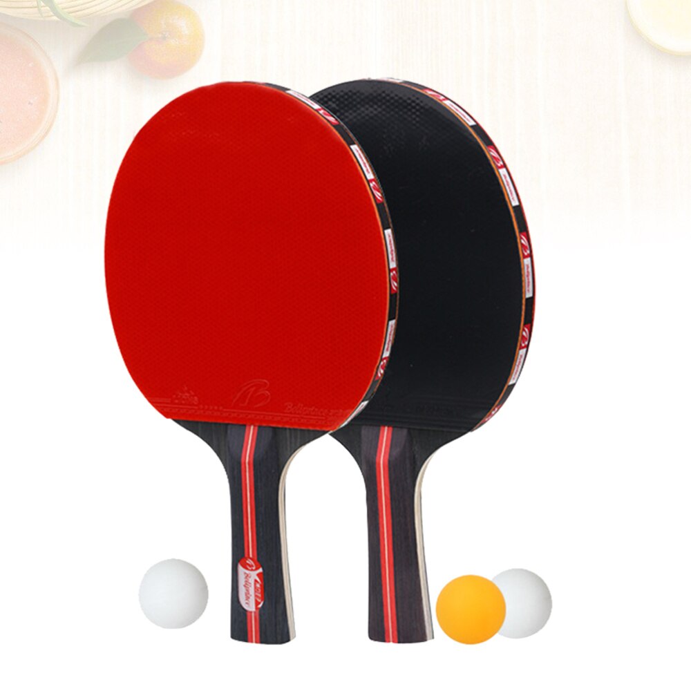 Table Tennis Racket Set - 2 Player Training Beginner Ping Pong Paddle Set