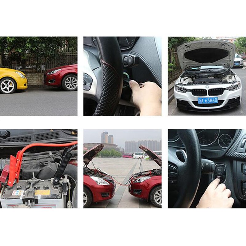 A2.5M Car Power Booster Cable Emergency Battery Jumper Wires Battery Jump Cable Heavy Duty Line Copper Wire Car Accessories