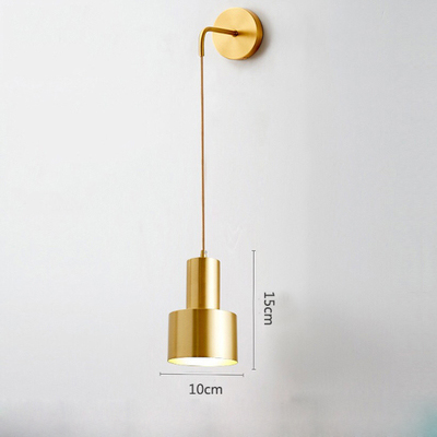 Nordisk/gylden væglampe soveværelsesindretningslamper til/stue/spisestue/væglampe i glas led-væglampe belysning til stue: Varm hvid  (2700-3500k) / Sort