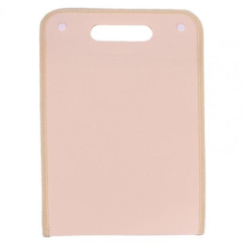 Expandable Handle Portable Files A4 Paper Folder for Students:  Beige