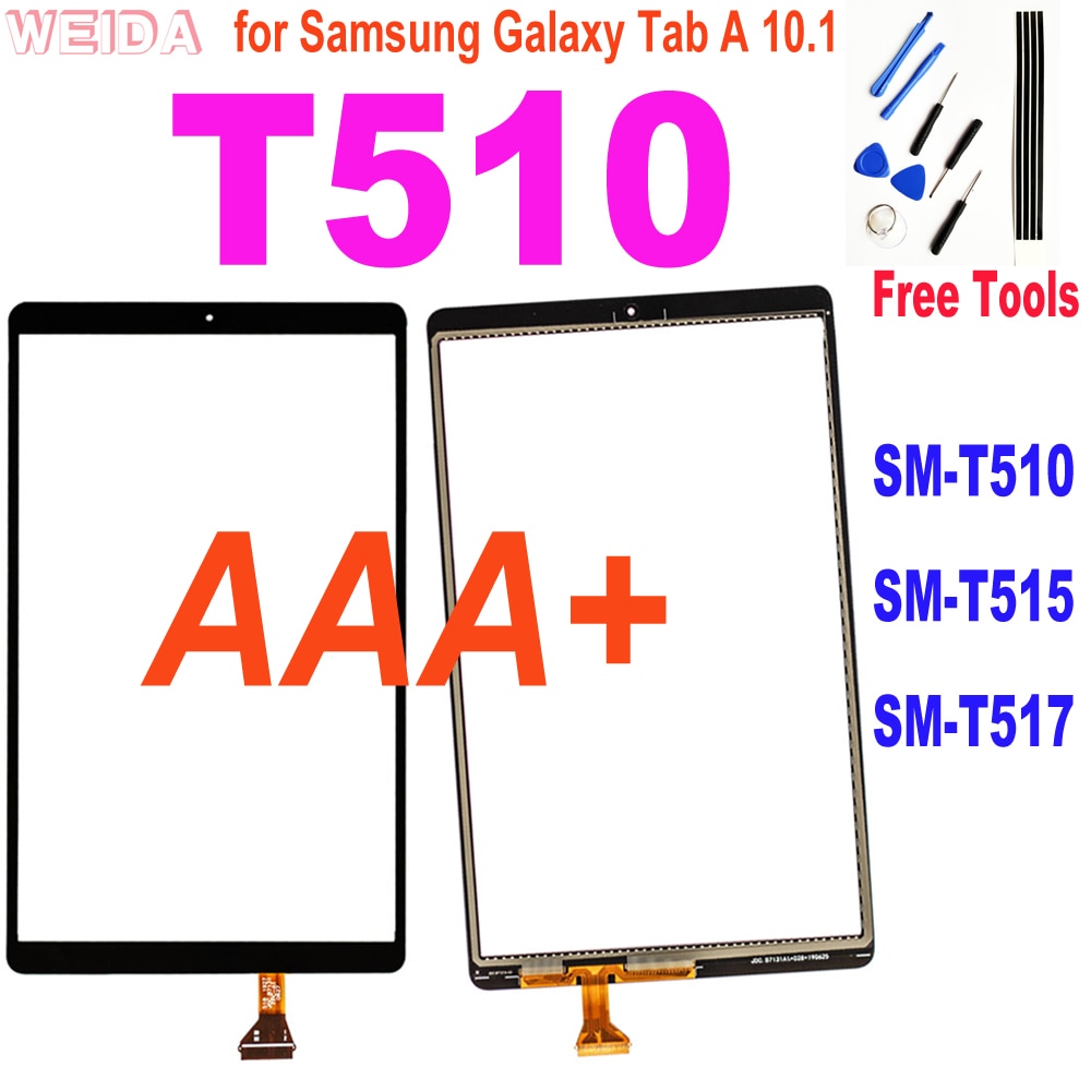 AAA + 10.1 ''di Tocco Per Samsung Galaxy Tab 10.1 2019 T510 T515 T517 SM-T510 di Tocco Digitale Dello Schermo di Vetro pannello di Ricambio