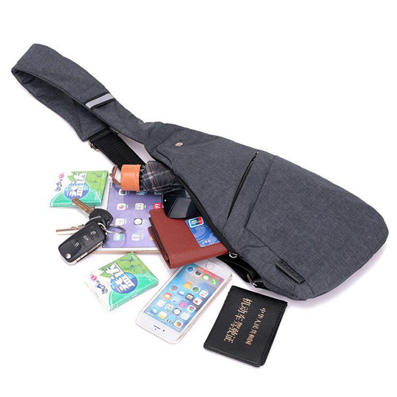Anti-diefstal rugzak voor mannen, schoudertas voor mannen, waterdichte reistas, kleine borsttas, slanke mini crossbody tas  kl906