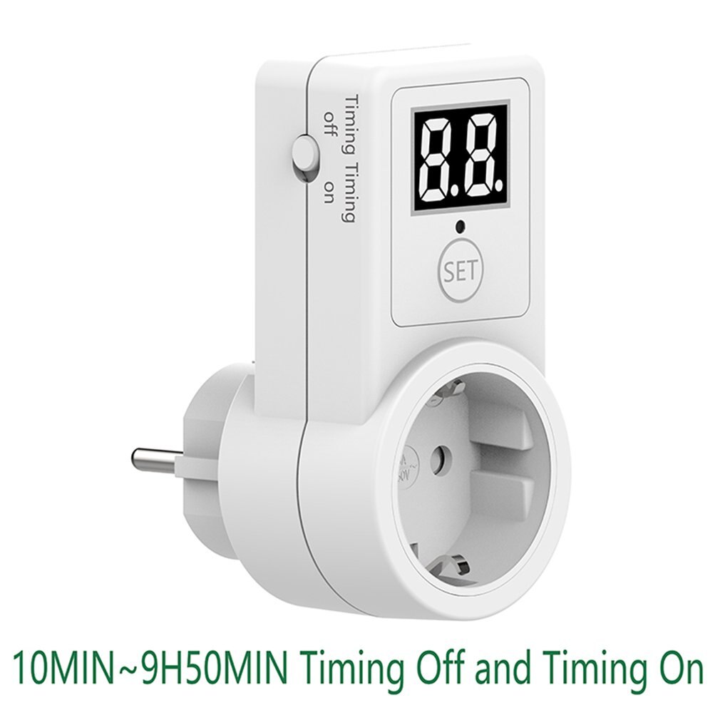 Countdown Schakelaar Twee Digit Display Countdown Timer Time Control Telefoon Batterij Elektrisch Voertuig Opladen 10A Eu Plug: Default Title