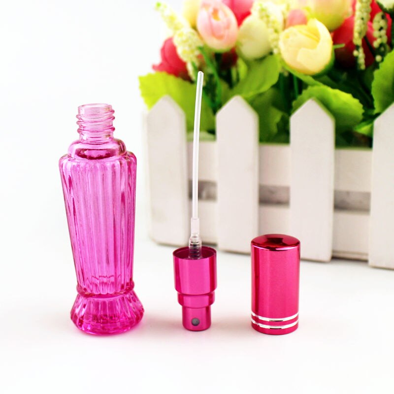 10 stuks/partij 15ml kleurrijke glazen parfumflesjes dikke mini lege geur cosmetische verpakking sprayfles hervulbare glazen flesjes