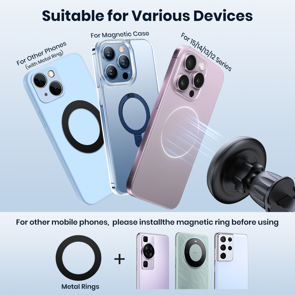 TOPK Magnetyczny uchwyt samochodowy na telefon Air Vent Stojak samochodowy na telefon Magsafe iPhone 15 14 13 ProMax Xiaomi Samsung Mocny uchwyt magnetyczny
