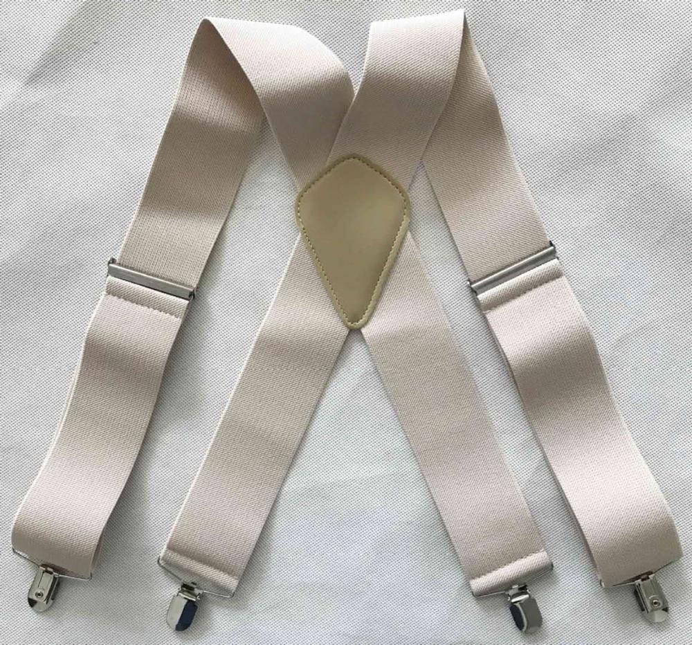 Hängslen herrhängslen för kvinnor jeans byxor byxa med clip-on hängslen elastiska hängslen: Grön