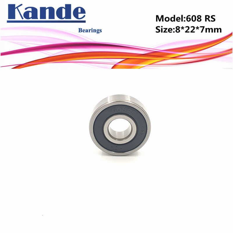 OKE DE 10PCS ABEC-5 P5 608 2RS Z3V3 6082RS Roulement À Billes Miniature 8x22x7mm 608 608-RS 608 RS pour DIY iconmachine Poulie