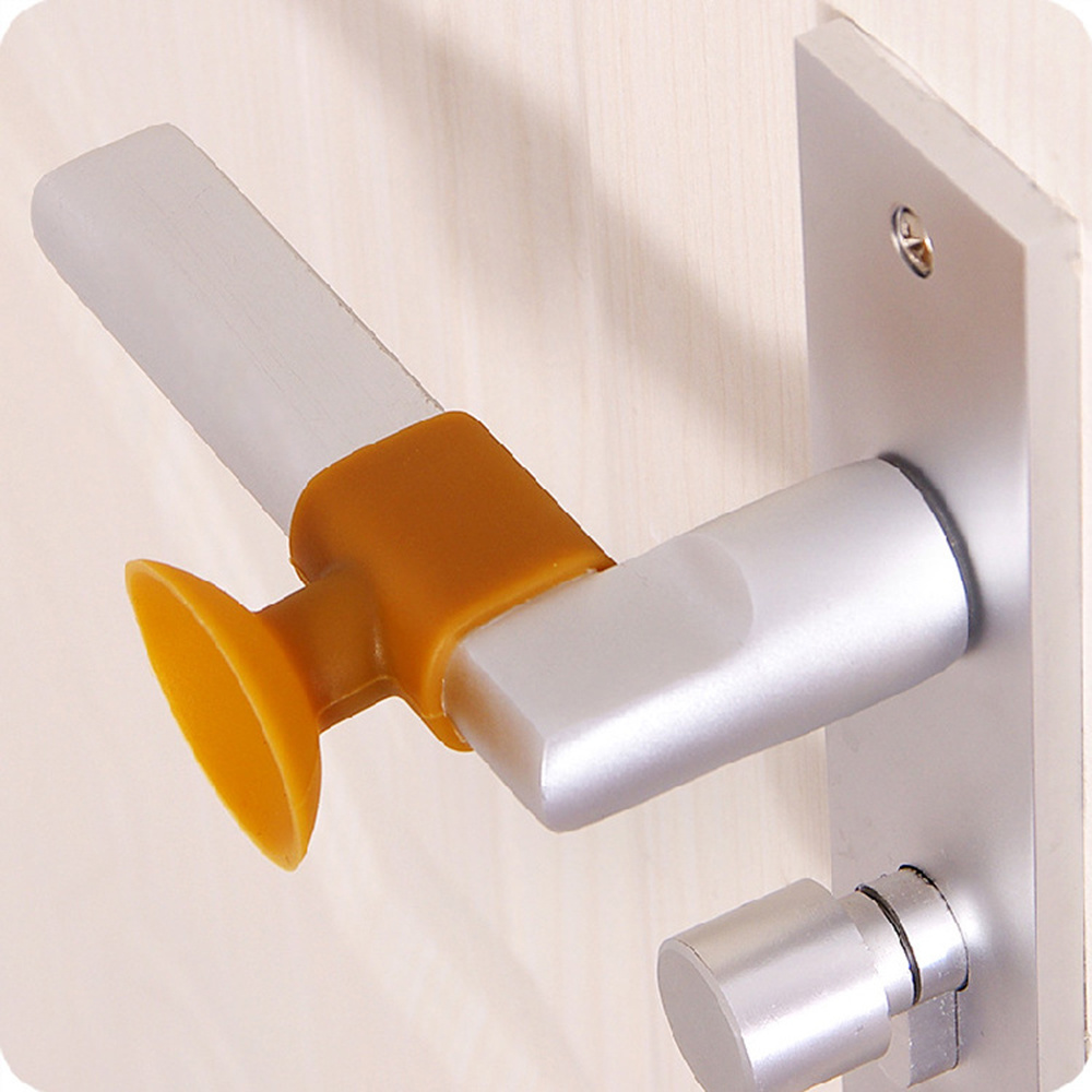 De silicona de cerradura de puerta almohadilla protectora puerta HandleSuction tipo de taza de la puerta del Gabinete de HandleSilicone Anti-colisión de la puerta almohadilla protectora