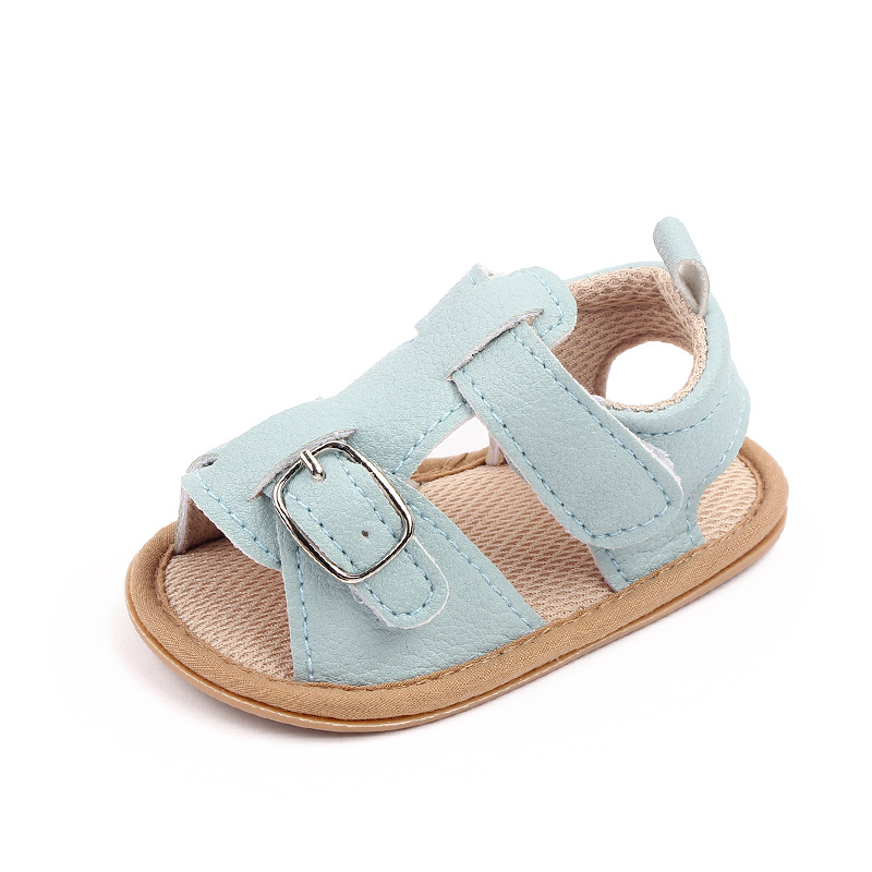 Brand Infant Baby Girls SandalsToddler Summer Shoes Newborn Bebes Sandales Soft Sole Footwear for 1 Year Old Boys Sandalen: Sky Blue / 13-18 months