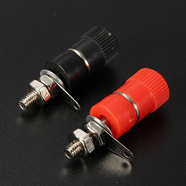 4pcs / 2 pairs Speaker Amplifier Terminal Binding Post Banana Plug Socket Female Connector