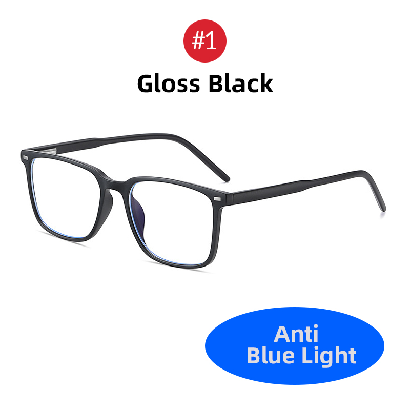 VIVIBEE 2025 Square Blue light Blocking Glasses Men TR90 Light Frame Anti Blue Ray Eyeglasses Women Classic Computer Eyewear: WHITE
