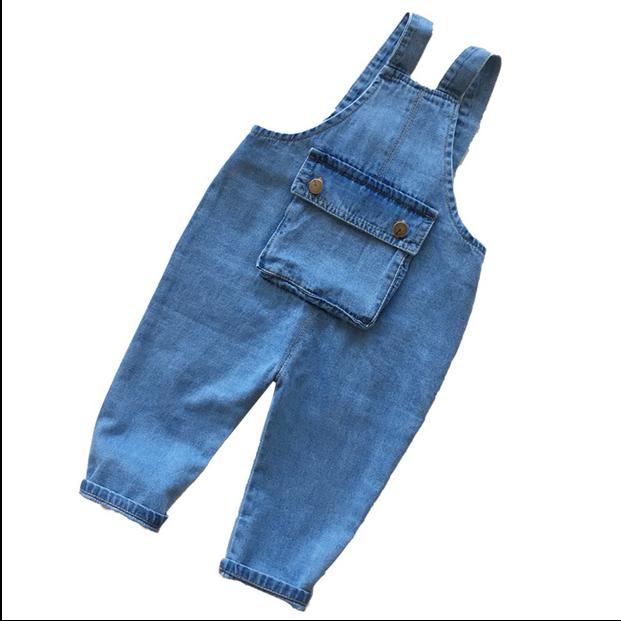 Kids denim overalls lente meisjes cowboy band leggings kinderen Koreaanse riem broek 3 tot 8 jaar kind harem jeans kleding: 5