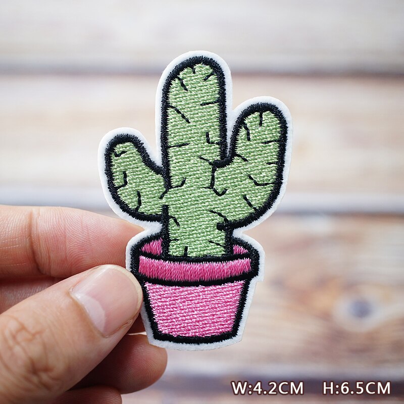 Patchs brodés HELLO HEART Cactus pour T-Shirt, autocollants pour vêtements et Jeans, Badges, BOOM, fille folle: 9