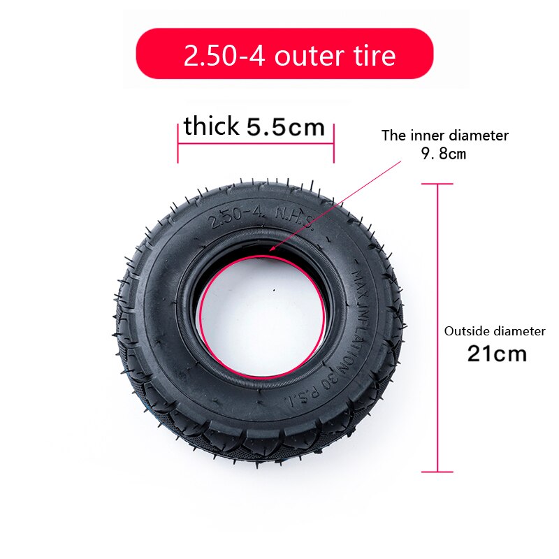 2.50-4 Banden Binnenband 2.50*4 Luchtband Voor Hand Vrachtwagens, Utility Winkelwagen, grasmaaiers, Wheelbarrows, Dollys, Scooters: outer tyre