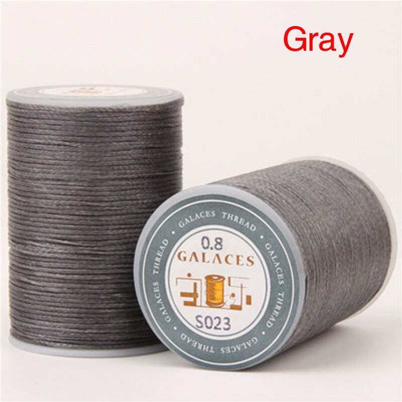 0.8mm 90m Waxed Thread Cord String Strap Sewing Leather Stitching Necklace Rope For Jewelry Making Bracelet Supplies: Gray