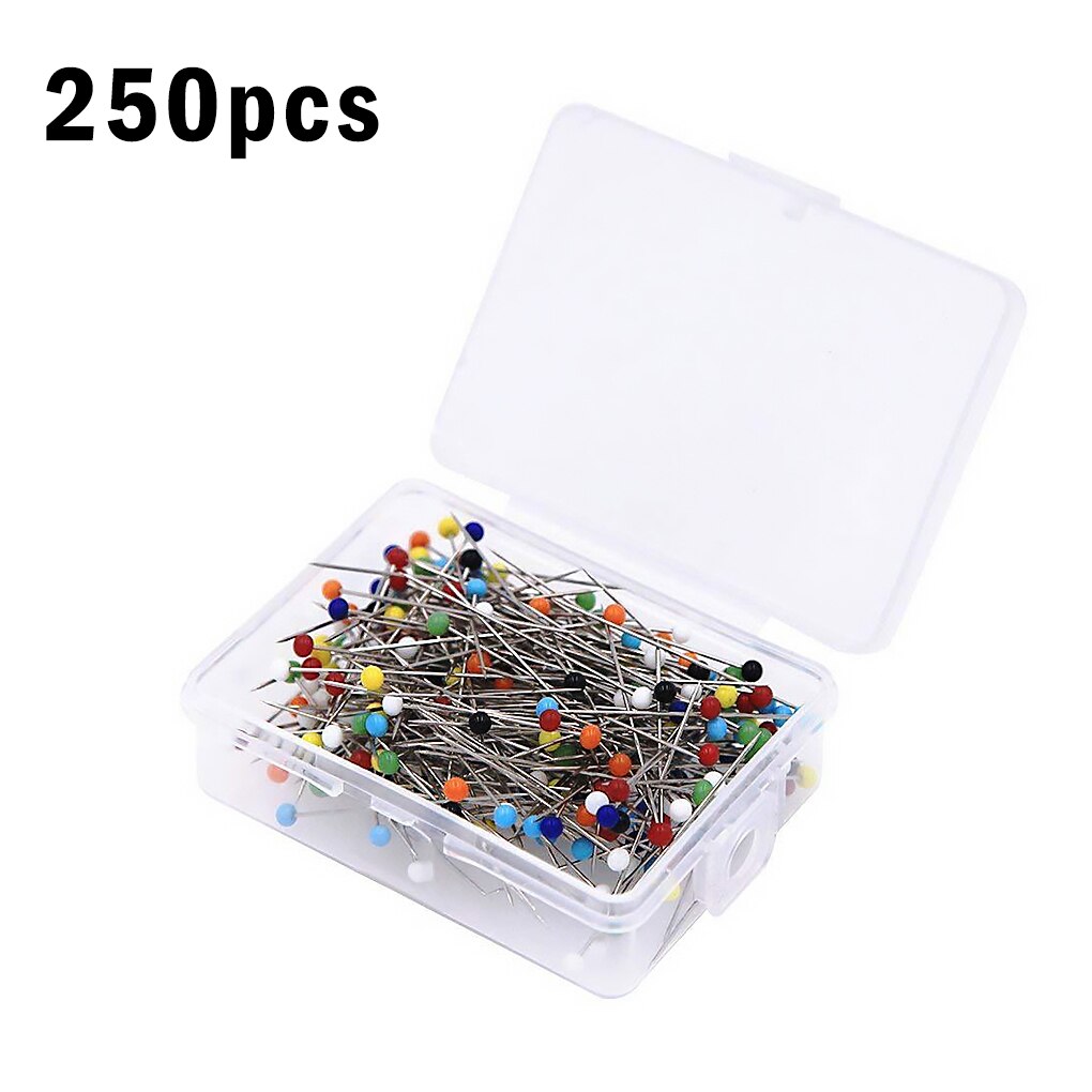 100/250 pçs de aço inoxidável pinos costura bordado retalhos pinos acessórios ferramentas costura marcador agulha diy ferramenta costura: NO.06(250pcs)