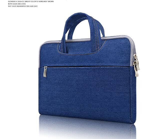 Slanke laptoptas, computertas, notebookhoes, heren- en dameszakentas, aktetas, reistas: Blauw